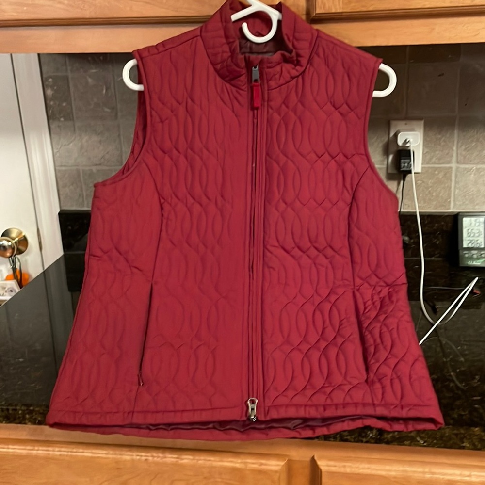Quilted vest.